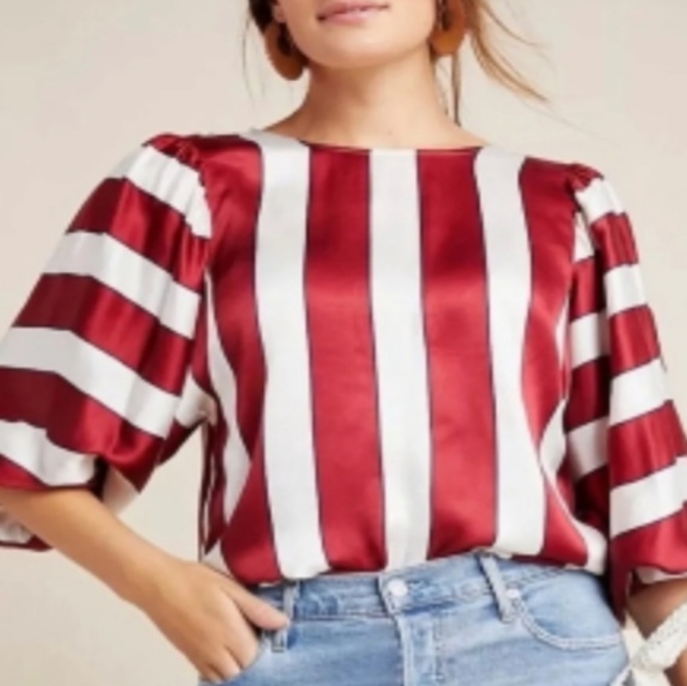 Anthropologie Maeve Maria  Balloon sleeves Blouse